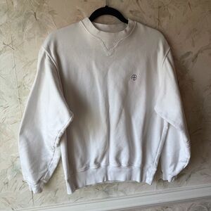 Annie Bing Ramona Outlaws Size Small White Crewneck Sweatshirt